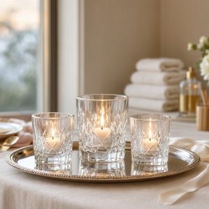 Classic Crystal Votive Candle Holders for Exquisite Wedding Reception Tables and Luxury Spa Ambiance Creation Online